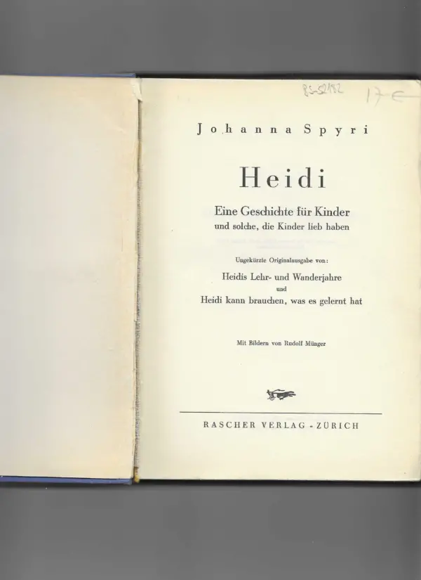 johanna spyri: heidi