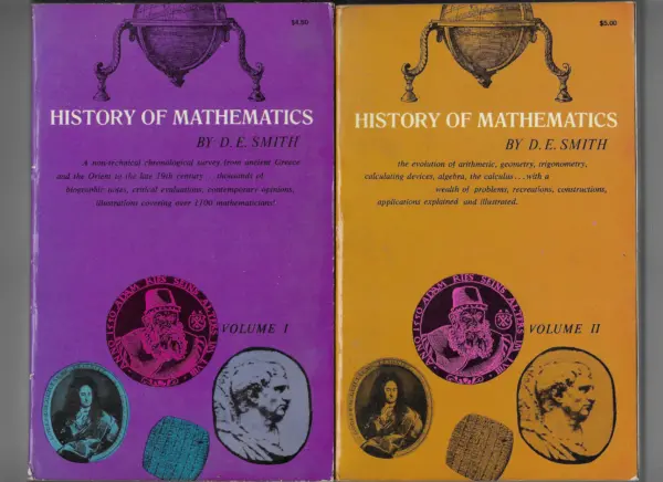 d. e. smith: history of mathematics 1-2