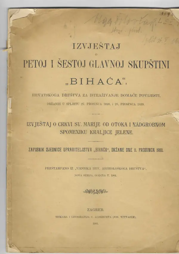 izvještaj o petoj i šestoj glavnoj skupštini "bihaća"