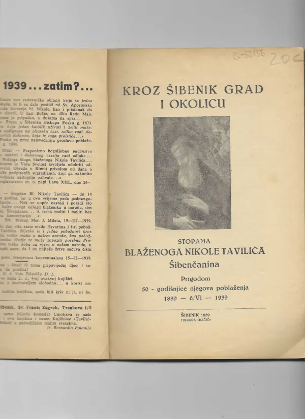 bernardin polonijo: kroz Šibenik grad i okolicu stopama bl. nikole tavilića Šibenčanina