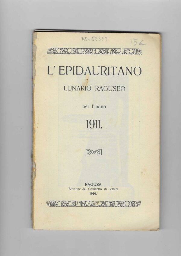 l'epidauritano - lunario raguseo per l'anno 1911