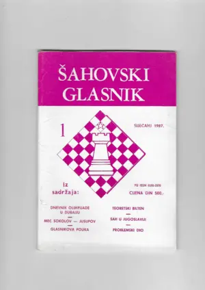 Šahovski glasnik br. 1/1987.