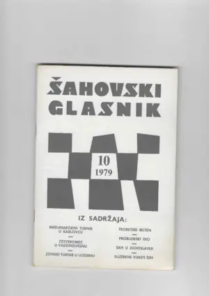 Šahovski glasnik broj 10, 1979