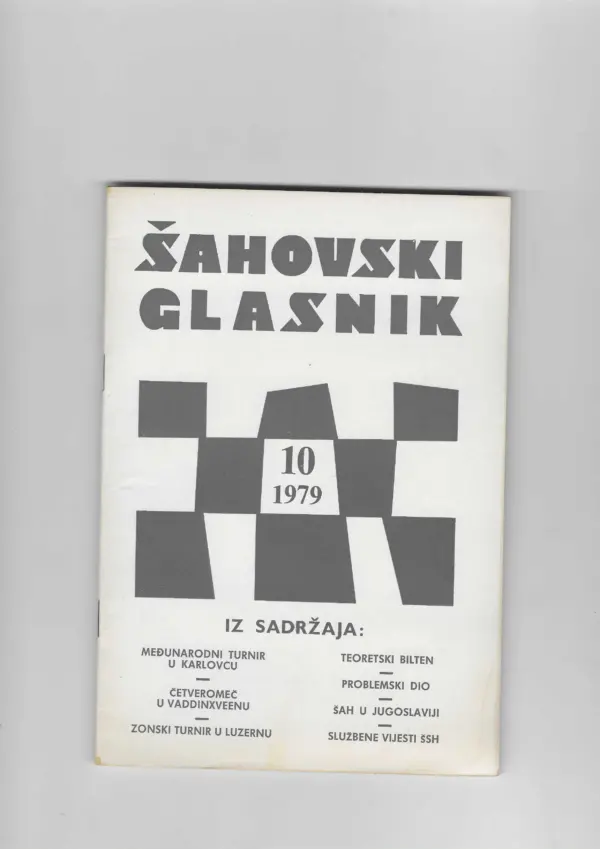 Šahovski glasnik broj 10, 1979