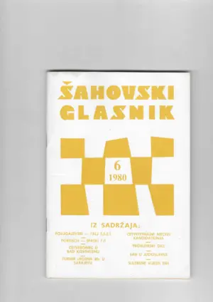 Šahovski glasnik broj 6, 1980