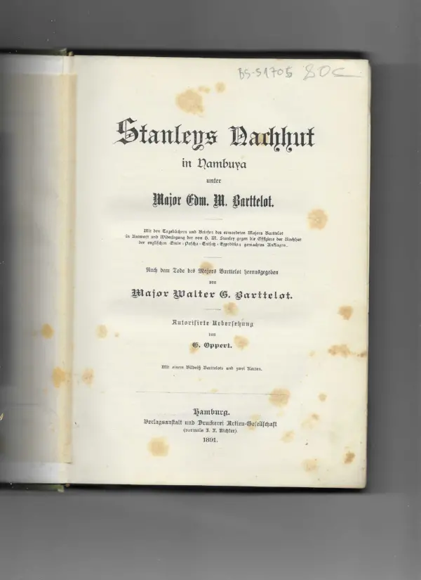 stanleys nachhut in nambuya unter major edm. m. barttelot