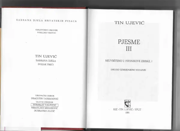 tin ujević: pjesme iii