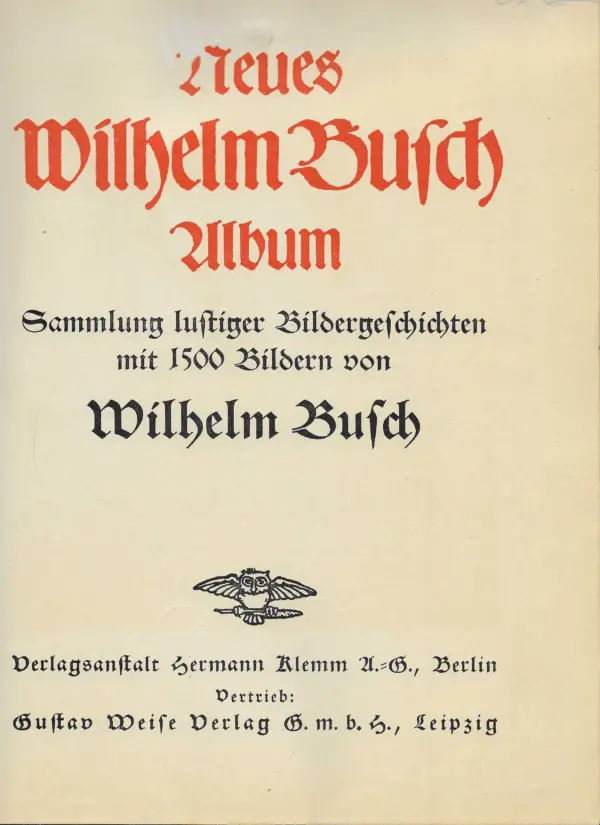 wilhelm busch: neues wilhelm busch album