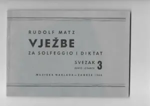 rudolf matz: vježbe za solfeggio i diktat svezak 3