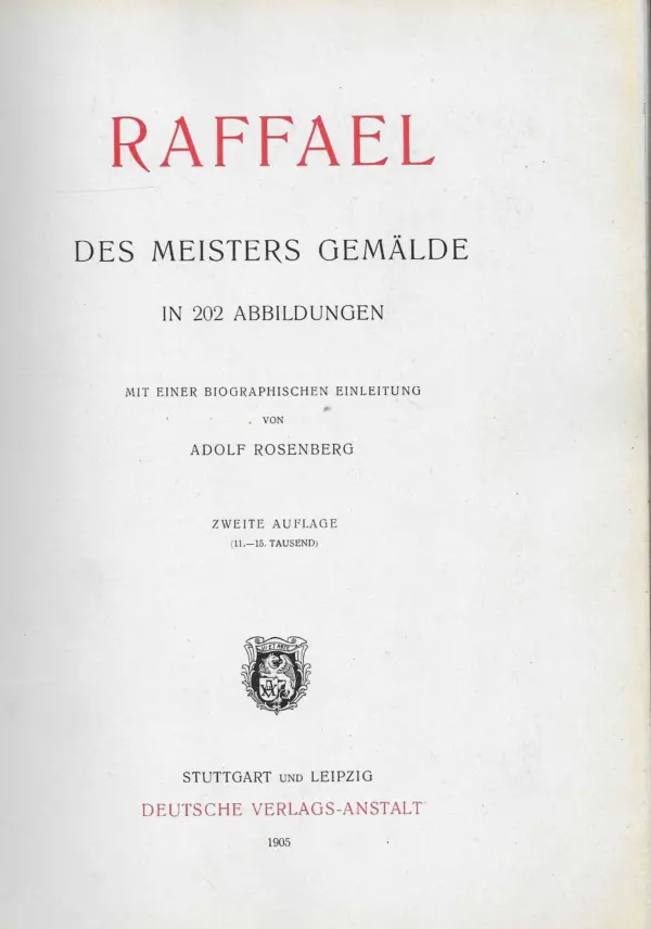 adolf rosenberg: raffael