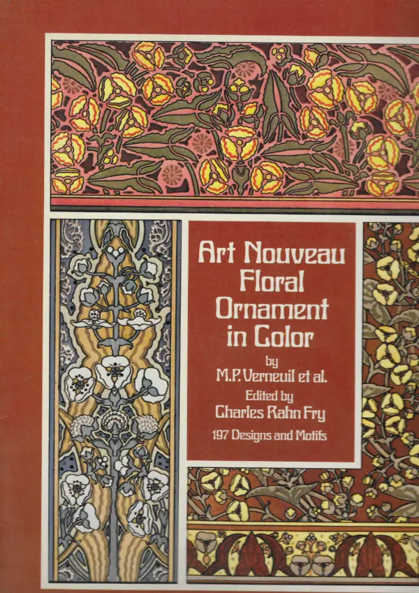 m. p. verneuil: art nouveau floral ornament in color