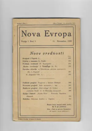 nova evropa knjiga i. broj 7.