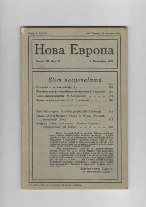 nova evropa knjiga iii. broj 10.