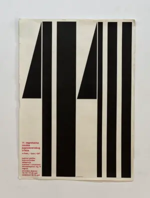 plakat - 11. zagrebačka izložba jugoslavenskog crteža