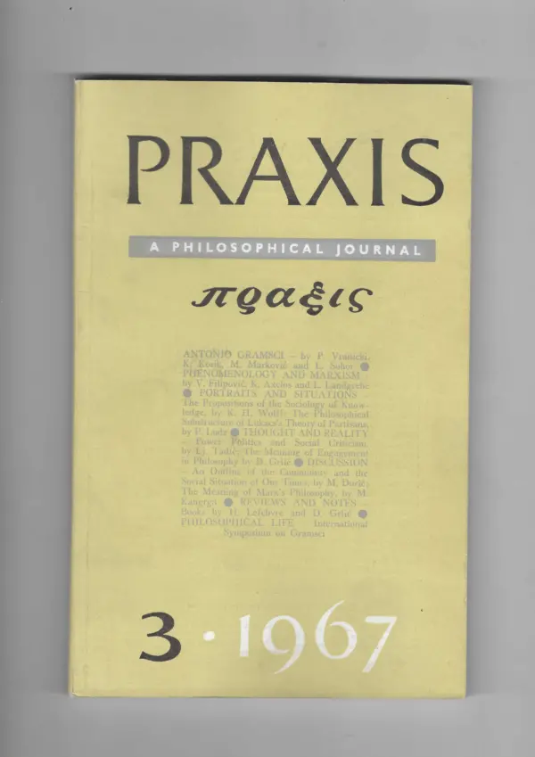 filozofski časopis praxis br. 3/1967.