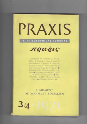 filozofski časopis praxis br. 3-4/1971.