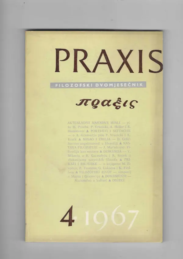 filozofski časopis praxis br. 4/1967.