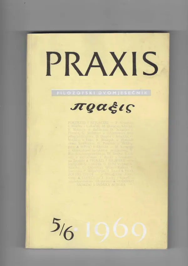 filozofski časopis praxis br. 5-6/1969.