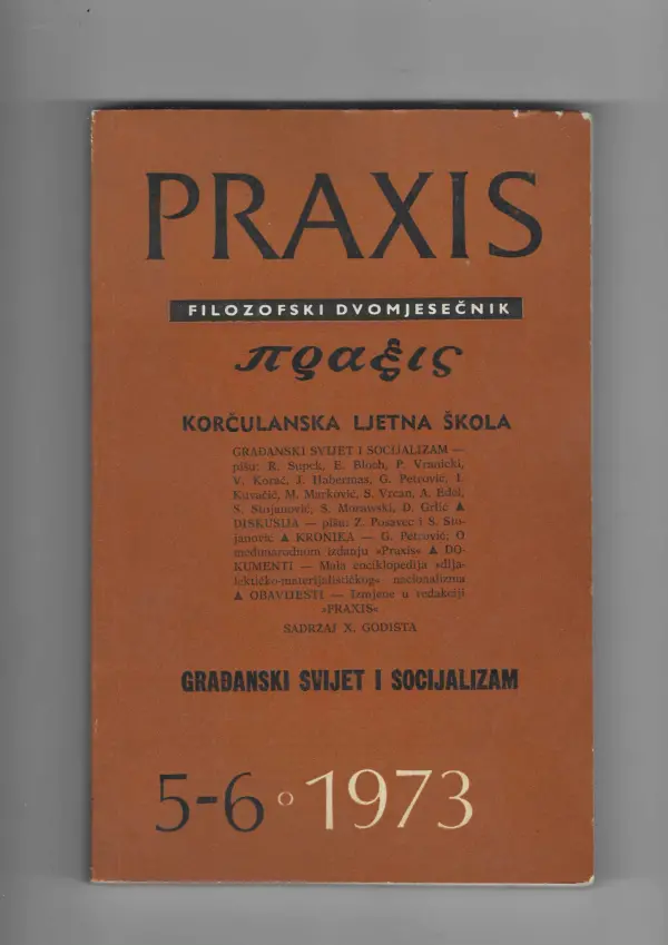 filozofski časopis praxis br. 5-6/1973.