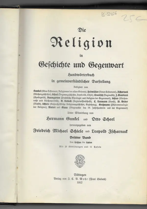 die religion in geschichte und gegenwart iii.