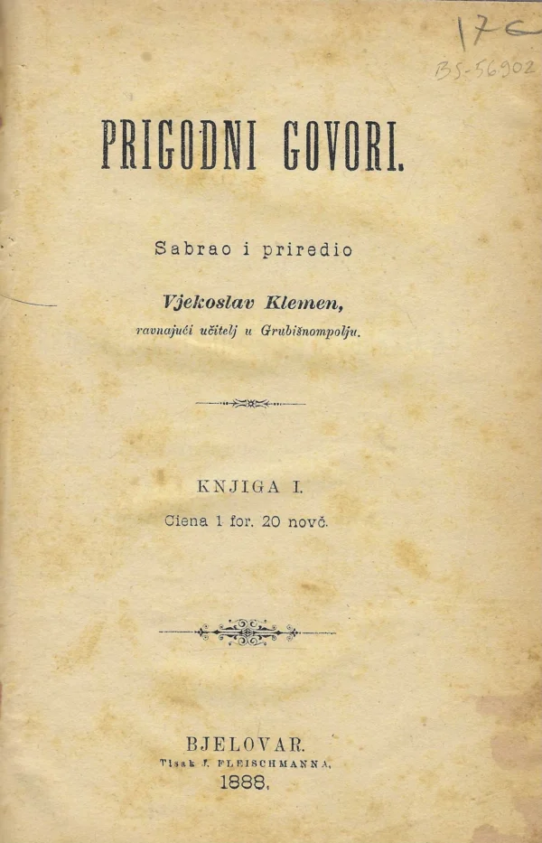 Vjekoslav Kelemen: Prigodni govori (knjiga I.) - Slika 2