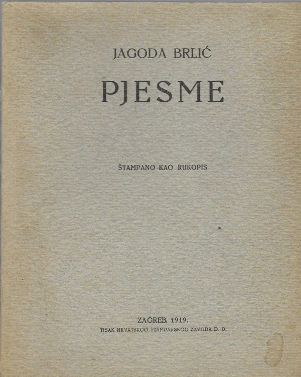 Jagoda Brlić: Pjesme