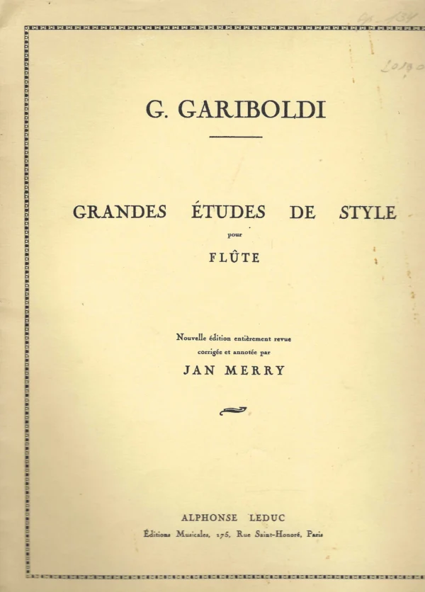 G. Gariboldi: Grandes etudes de style pour flute