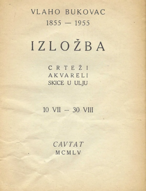 Katalog: Vlaho Bukovac 1855-1955 - Image 2