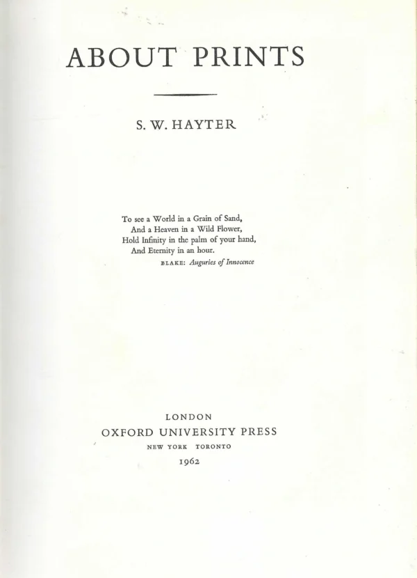 S. W. Hayter: About Prints - Image 3