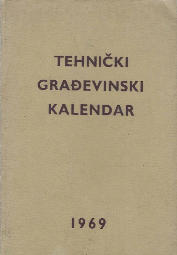 Tehnički građevinski kalendar 1969.