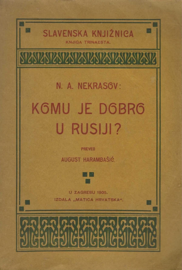 N. A. Nekrasov: Komu je dobro u Rusiji?