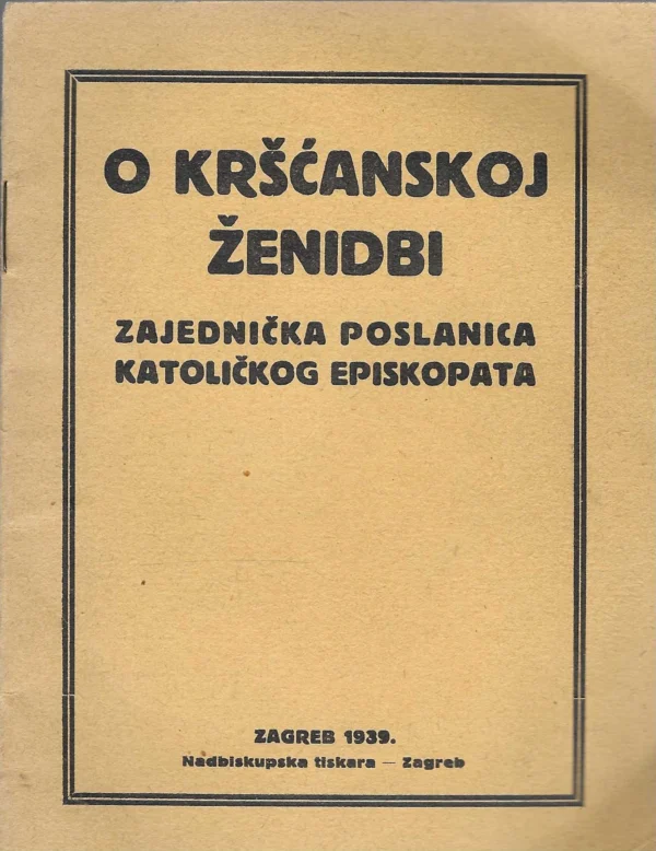 Katolički episkopat: O kršćanskoj ženidbi