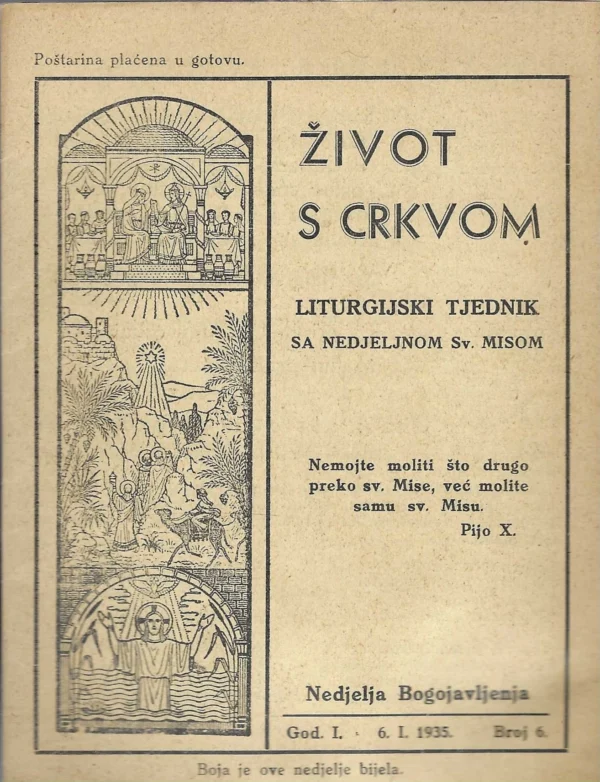 Život sa Crkvom: Liturgijski tjednik sa nedjeljnom Sv. Misom (br. 6)