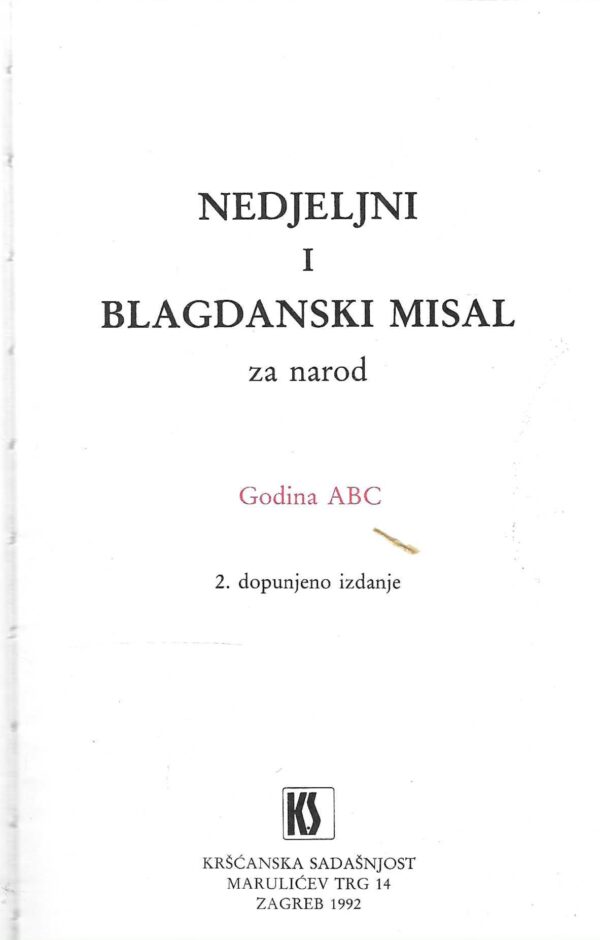 Nedjeljni i blagdanski misal za narod - Image 2