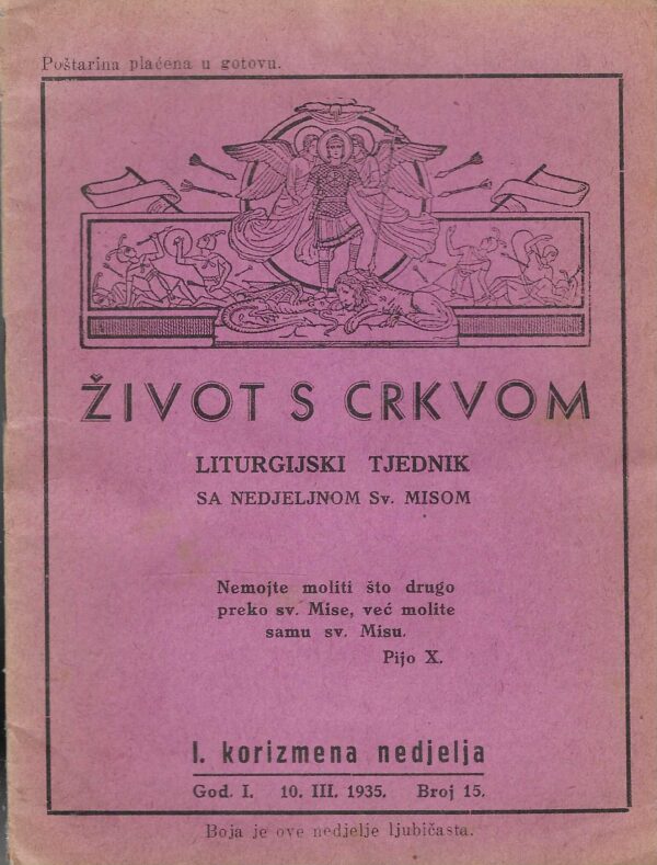 Život s Crkvom, God. I, br. 15.